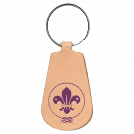 World Scout sleutelhanger leer