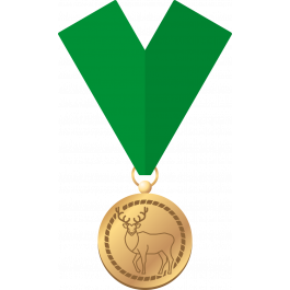 Waarderingsteken Gouden edelhert (medaille + badge)