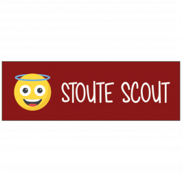 ScoutFun naambandje: Stoute scout (rood)