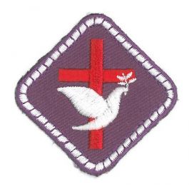 Scouting religie badge katholiek (paars)