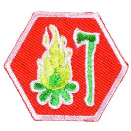 Basisinsigne Scouts UST - Houtbewerking en Stoken I (oranje)