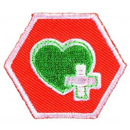 Basisinsigne Scouts - Veilig en Gezond I (oranje)