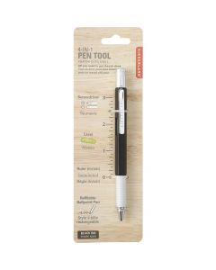 Kikkerland pen tool 4 in 1 zwart